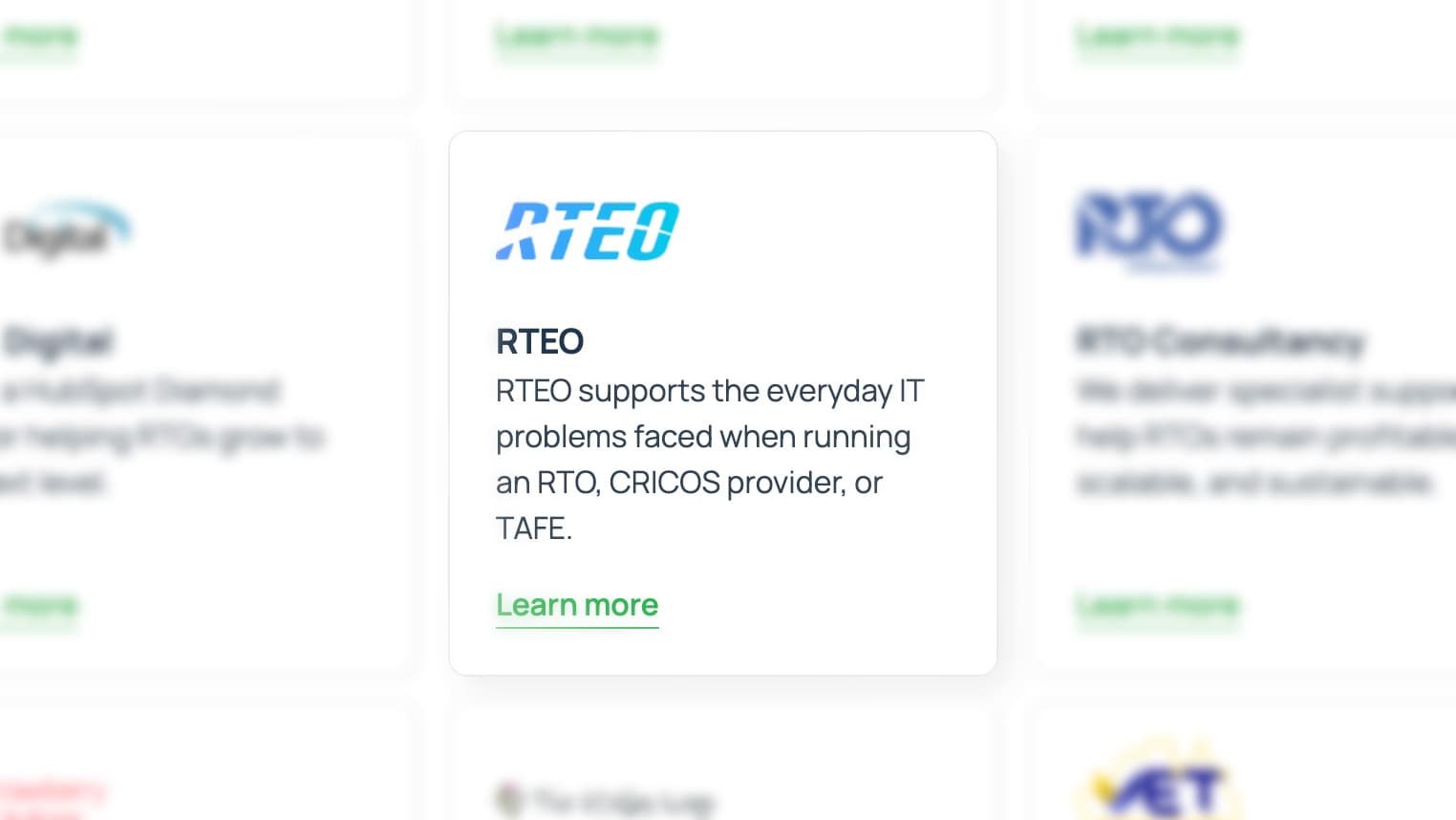 RTEO listed on the aXcelerate official partners page